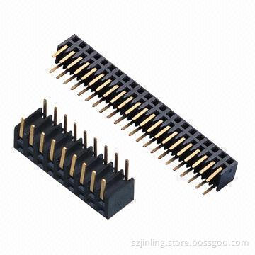 Side Entry 2.54mm Pitch Female Header, 4.9 Dual Row Right Angle Height